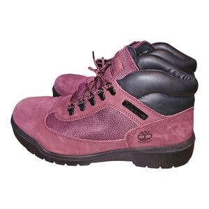 Timberland Field Boot Burgundy Red SIZE 10.5 Mens Waterproof Boot Shoe TBOA1A2U